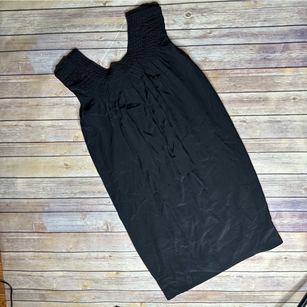 Vince Black Silk Sleeveless Mini Shift Dress Lined XS Bergdorf Goodman - Picture 6 of 10